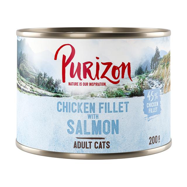 Purizon Adult, 12 x 200 g, bez zbóż - Filet z kurczaka z łososiem on Productcaster.