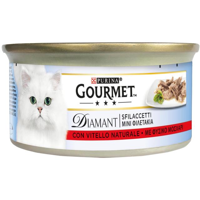 Gourmet Diamant 48 x 85 g mokré krmivo pro kočky - Filé s přírodním telecím masem on Productcaster.