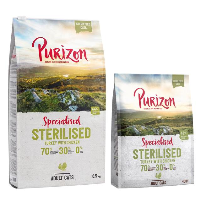 Purizon: karma sucha dla kota, 6,5 kg  + 800 g gratis! - Sterilised Adult, indyk i kurczak – bez zbóż on Productcaster.