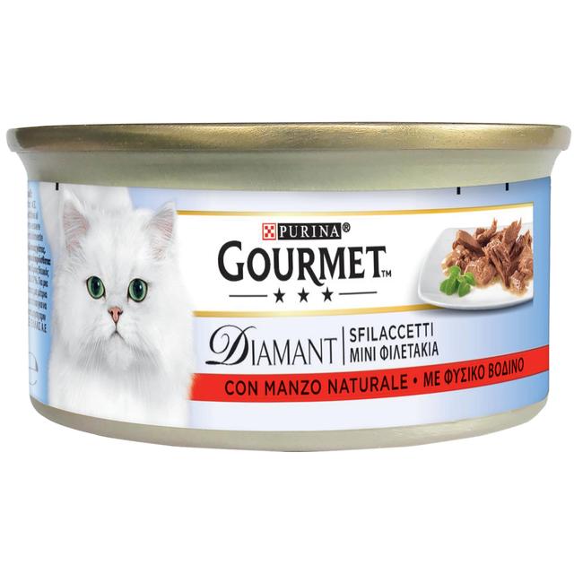 Gourmet Diamant 48 x 85 g mokré krmivo pro kočky - Filé s přírodním hovězím masem on Productcaster.