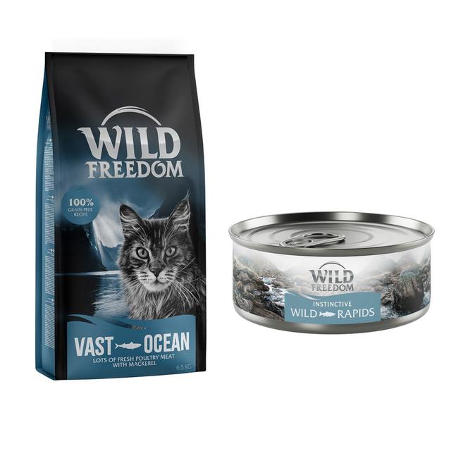 10% taniej! Wild Freedom, karma sucha dla kota, 6,5 kg + Wild Freedom Instinctive, 6 x 70 g  - Adult "Vast Ocean", makrela, 6,5 kg + Wild Rapids - Kurczak i łosoś, 6 x 70 g on Productcaster.