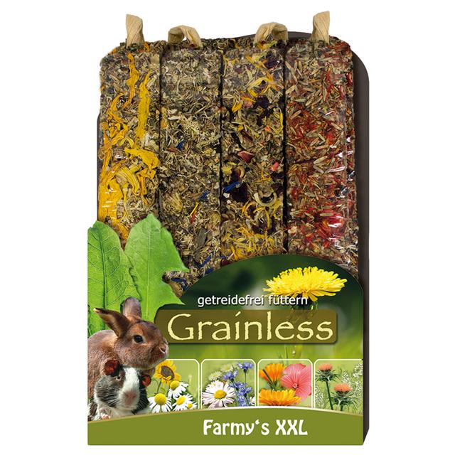 JR Farm Farmy's Grainless XXL tyčinky pro hlodavce - 4-kusové balení 450 g on Productcaster.