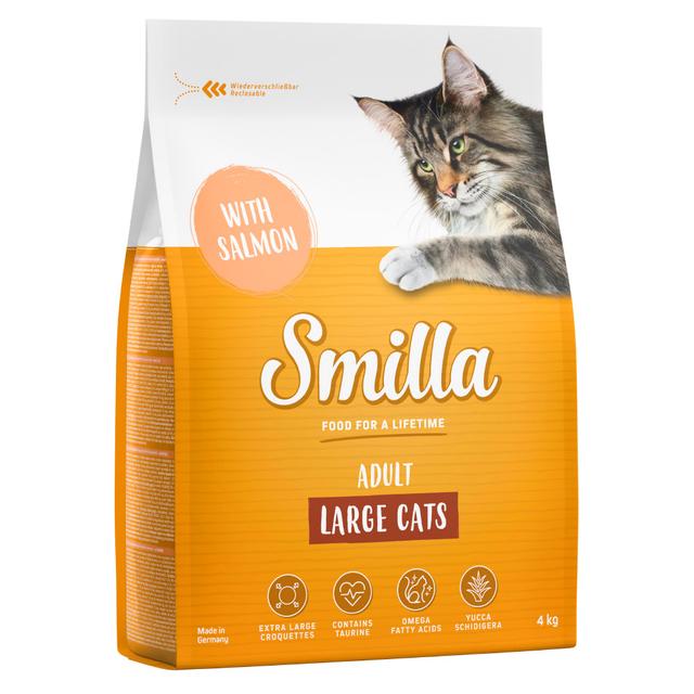 7 + 1 kg gratis! Smilla, karma sucha dla kota, 2 x 4 kg - Adult XXL-krokiety, łosoś on Productcaster.