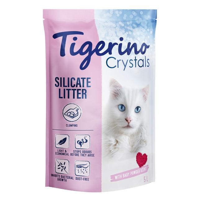 Tigerino Crystals, żwirek dla kota - zapach pudru dla dzieci - 3 x 5 l (ok. 6,3 kg) on Productcaster.