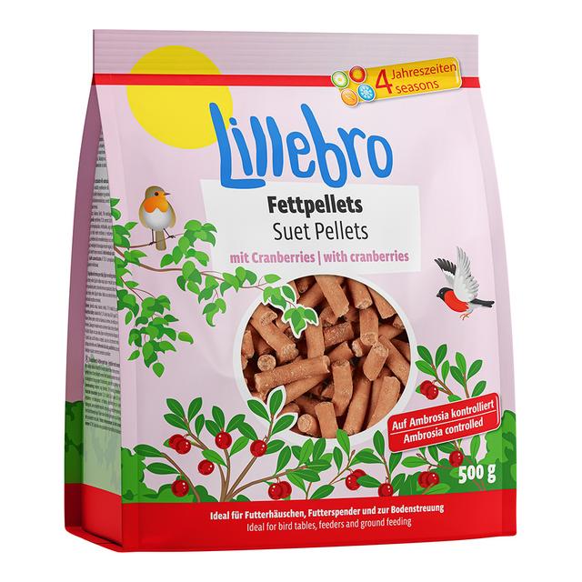 Lillebro Fettpellets, granulki tłuszczowe z żurawiną  - 500 g on Productcaster.