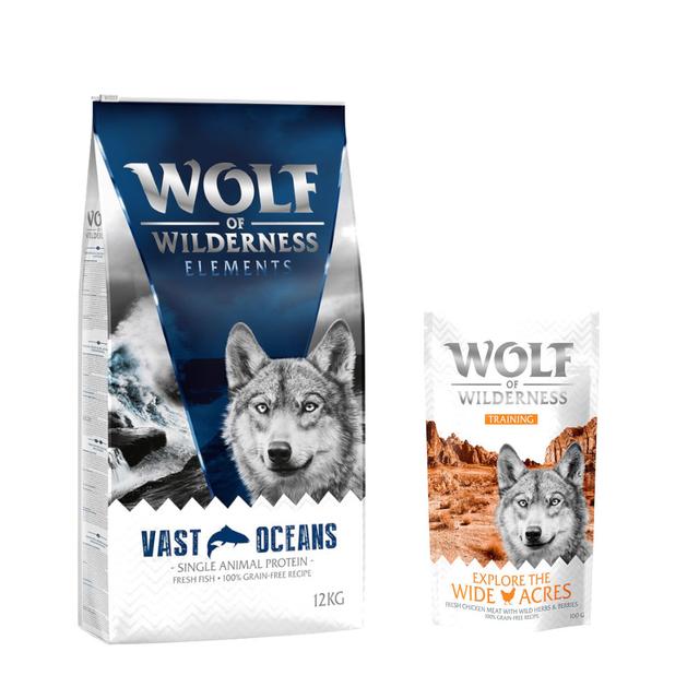 Wolf of Wilderness granule, 12 kg + Training “Explore the Wide Acres” zdarma - "Vast Oceans“ - ryba 12 kg +  “Explore the Wide Acres” s kuřecím on Productcaster.