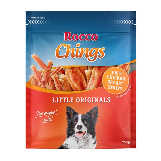 Rocco Chings sušené maso pro psy - NOVINKA: kuřecí prsa krátké proužky (250 g) on Productcaster.