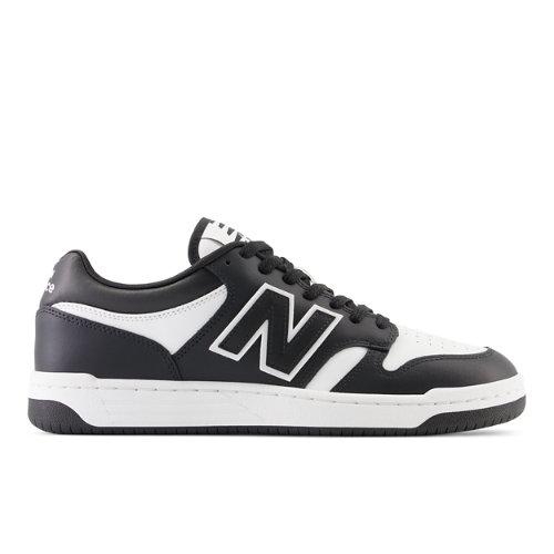 New Balance Homens 480 in Preto, Leather, Tamanho 45.5 on Productcaster.