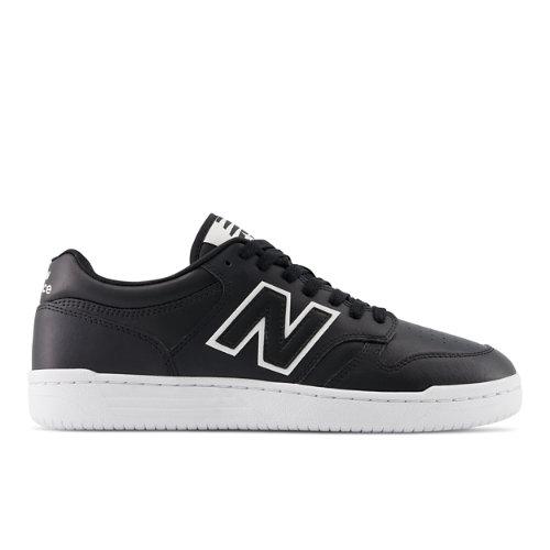 New Balance Homens 480 in Preto, Leather, Tamanho 45.5 on Productcaster.