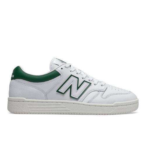 New Balance Homme 480 en Blanc/Gris, Textile, Taille 46.5 Large on Productcaster.