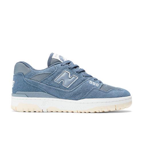 New Balance Unisex 550 in Grau/Blau/Beige, Leather, Größe 38.5 on Productcaster.