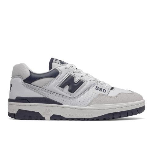 New Balance Unisex BB550 in White/Blue, Leather, Größe 49 on Productcaster.