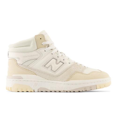 New Balance Homme 650 en Beige/White, Leather, Taille 43 on Productcaster.