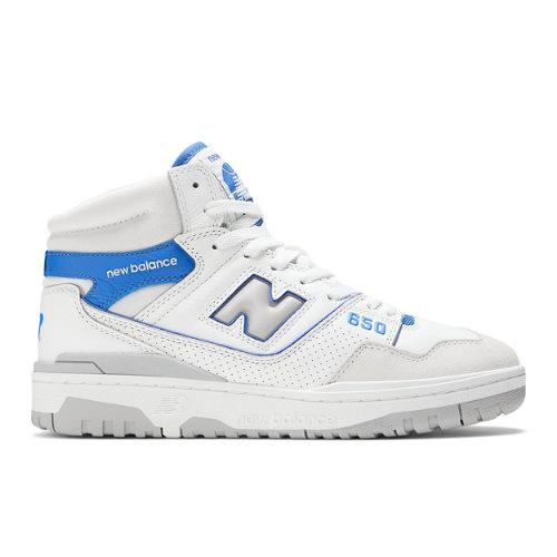 New Balance Herren 650 in White/Blue/Beige, Leather, Größe 37 on Productcaster.