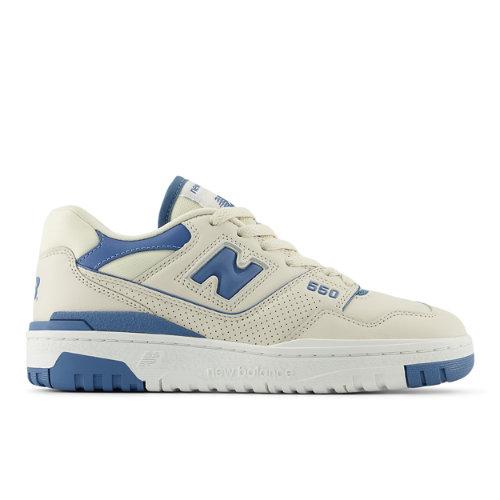 New Balance Mujer BBW550 en Beige/Azul/Blanca, Leather, Talla 38 on Productcaster.