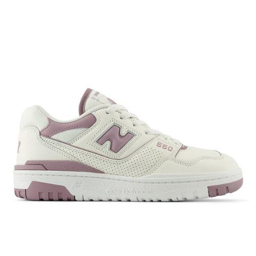 New Balance Damen BBW550 in White/Purple, Leather, Größe 41.5 on Productcaster.