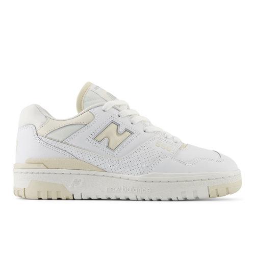 New Balance Damen 550 in White/Beige, Leather, Größe 40.5 on Productcaster.