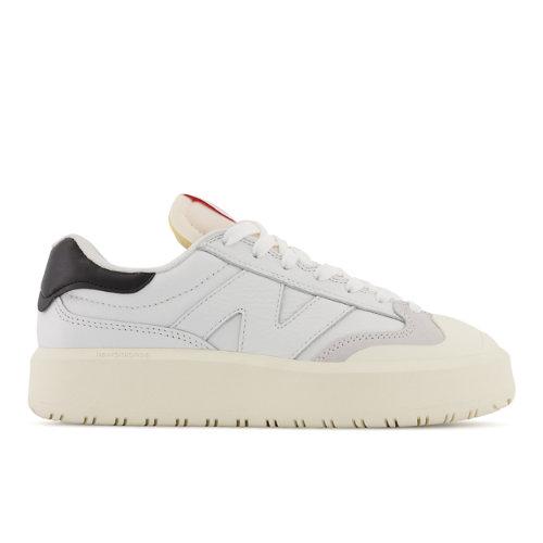 New Balance Unisexe CT302 en White/Black, Leather, Taille 38.5 on Productcaster.