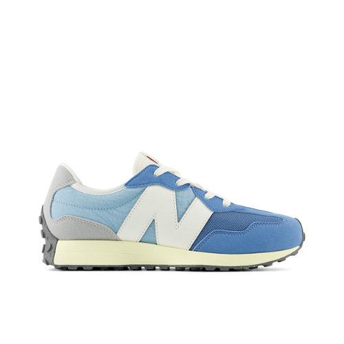 New Balance Niños 327 en Azul/Gris, Synthetic, Talla 38 on Productcaster.