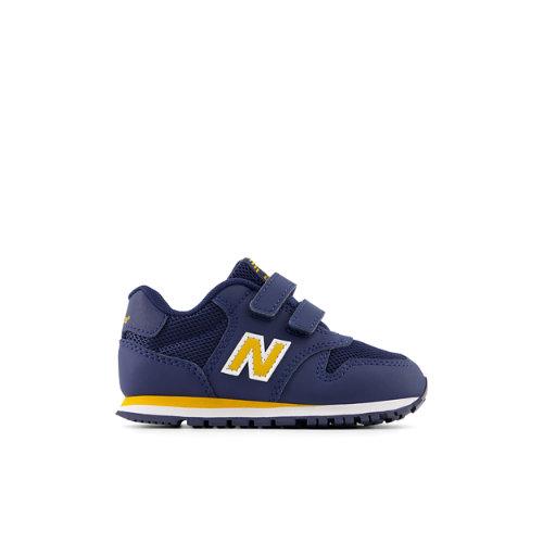 New Balance Kids' 500 Hook & Loop en Bleu/Jaune, Synthetic, Taille 22.5 on Productcaster.