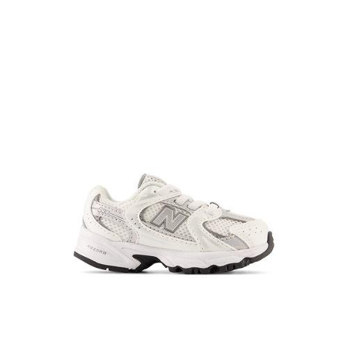 New Balance Enfant 530 Bungee en Blanc/Gris, Synthetic, Taille 24 on Productcaster.