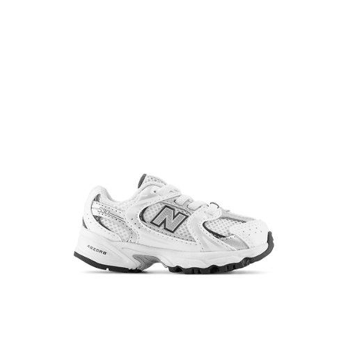 New Balance Enfant 530 Bungee en Blanc/Bleu/Gris, Synthetic, Taille 21 on Productcaster.