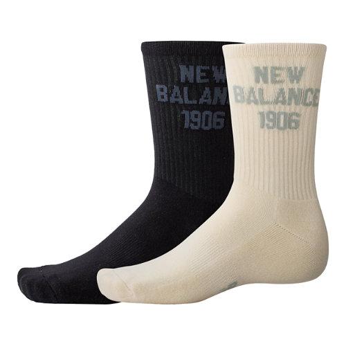 New Balance Unisexe 1906 Midcalf Socks 2 Pack en Beige, Cotton, Taille M on Productcaster.