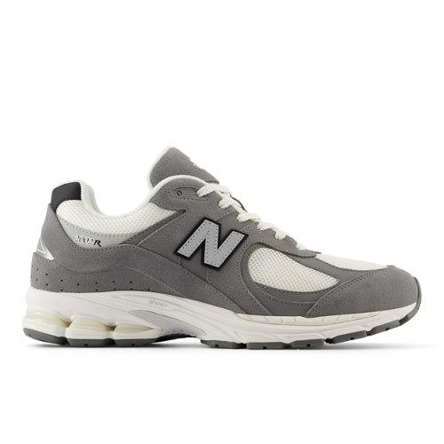 New Balance Uomo 2002R in Grigio/Nero/Bianca, Suede/Mesh, Taglia 44 on Productcaster.