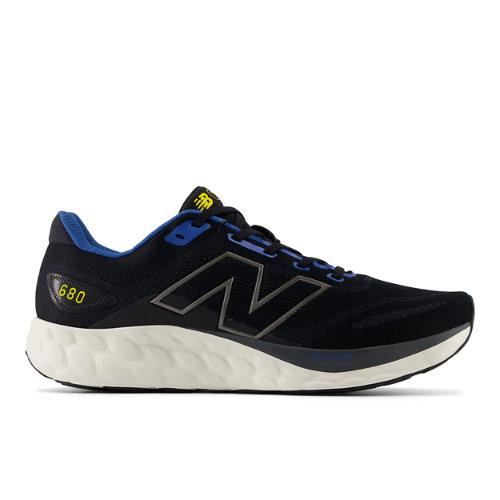 New Balance Herren Fresh Foam 680 v8 in Black/Blue/Orange/White, Textile, Größe 47.5 - Laufschuhe on Productcaster.