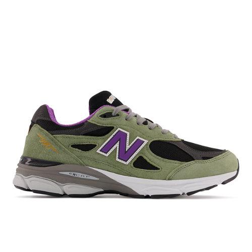 New Balance Herren MADE in USA 990v3 in Green/Black, Leather, Größe 43 on Productcaster.