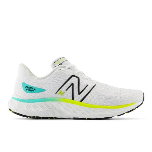 New Balance Män Fresh Foam X EVOZ v3 i White/Black/Yellow/Green Textile, Storlek 46.5 on Productcaster.