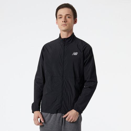 New Balance Homme Veste Impact Run Packable en Black, Polywoven, Taille L on Productcaster.