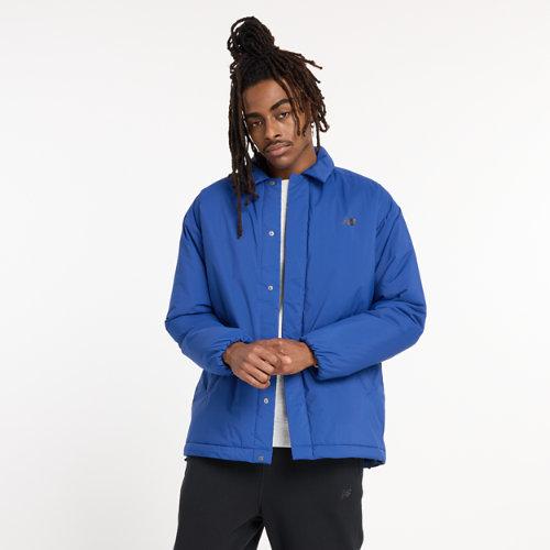 New Balance Hombre Coaches Jacket en Azul, Nylon Woven, Talla XS on Productcaster.