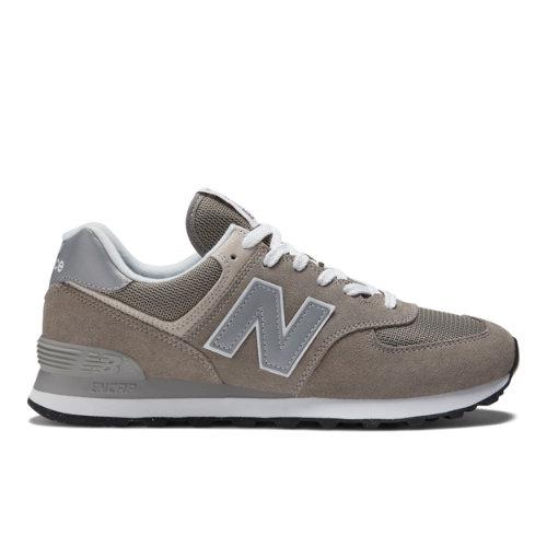 New Balance Unisex 574 Core in Gris/Blanca, Suede/Mesh, Talla 42.5 on Productcaster.