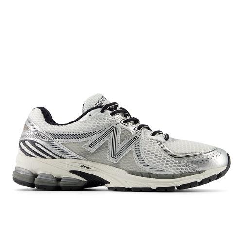 New Balance Unisex 860v2 en Blanca/Gris, Synthetic, Talla 42.5 on Productcaster.