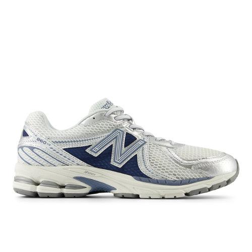 New Balance Unisex 860v2 in Weiß/Blau/Grau, Synthetic, Größe 36 on Productcaster.