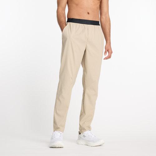 New Balance Men's AC Tapered Pant 29" in Beige Polywoven, size Medium on Productcaster.