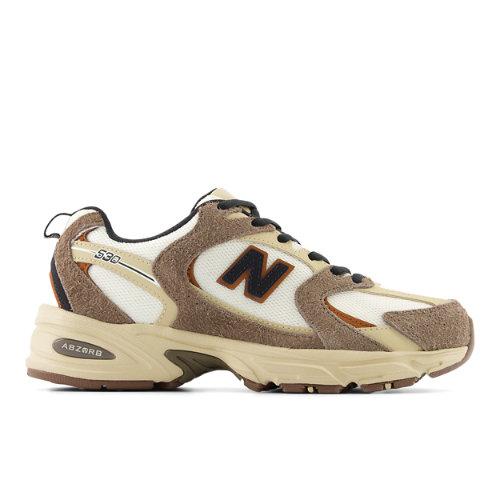 New Balance Herren 530 Sneakers in Braun/Beige, Suede/Mesh, Größe 40 on Productcaster.