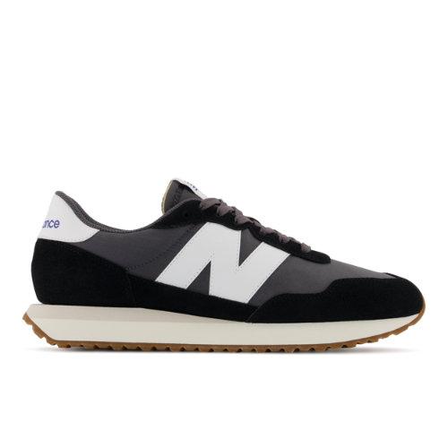 New Balance Hombre 237V1 in Negro/Noir/Gris/Gris, Suede/Mesh, Talla 38 on Productcaster.