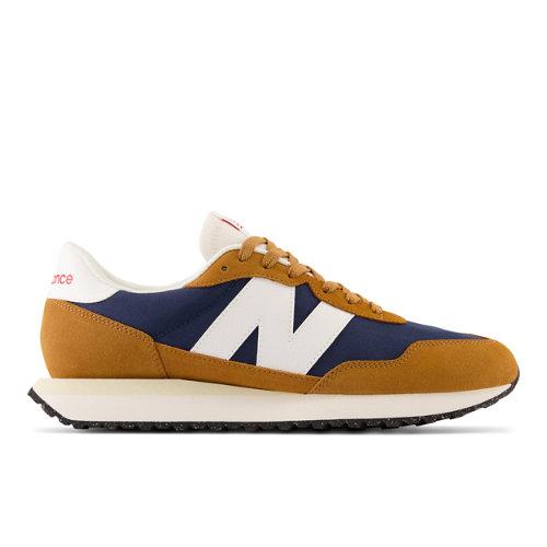 New Balance Homme 237 en Brown/Blue/White, Suede/Mesh, Taille 44 on Productcaster.