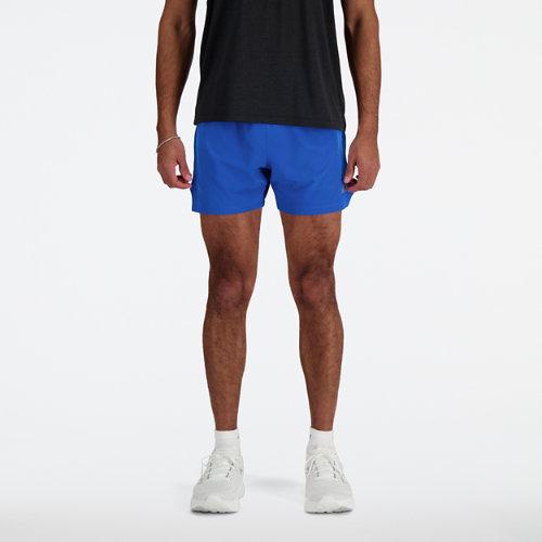 New Balance Men's RC Short 5" in Blue Polywoven, size Large on Productcaster.