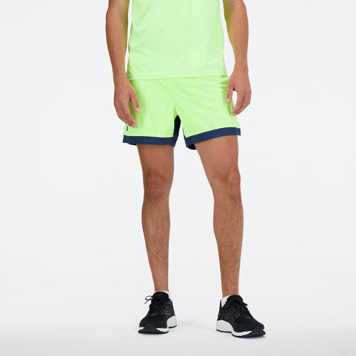 New Balance Mænd Tournament Mesh Short i Green, Størrelse Lille on Productcaster.