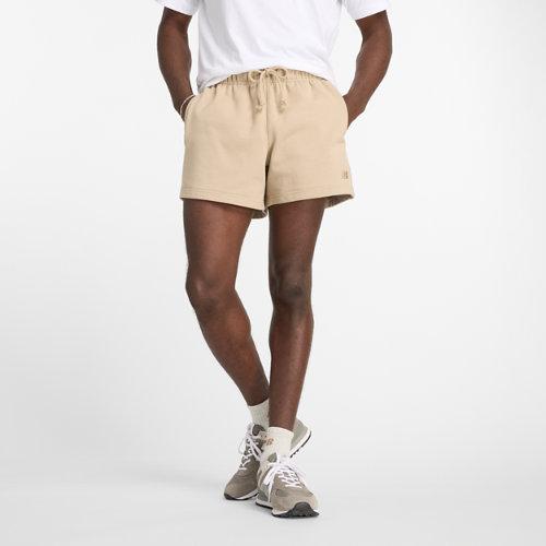 New Balance Herren Athletics French Terry Short 5" in Grau, Cotton, Größe S on Productcaster.