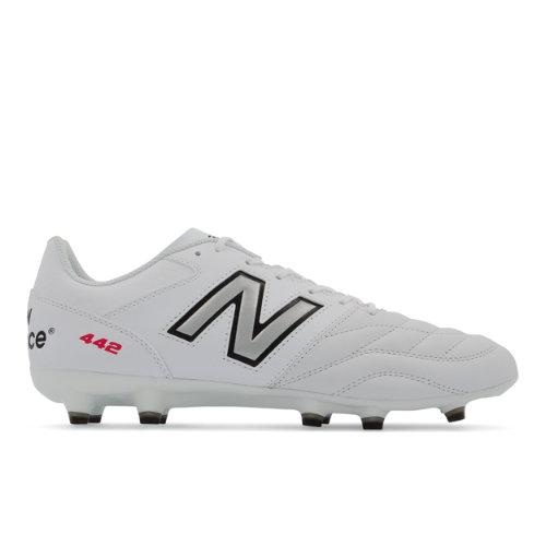 New Balance Homme 442 V2 TEAM FG en Blanc/Noir, Leather, Taille 40 Large on Productcaster.