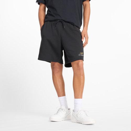 New Balance Herren Classics Fleece Short 7" in Schwarz, Cotton Fleece, Größe 2XL on Productcaster.