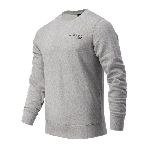 New Balance Men's NB Classic Core Fleece Crew in Grey Cotton, size X-Large on Productcaster.