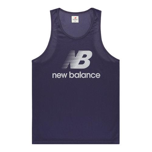 New Balance Unisex Made in USA Logo Tank en Morada, Poly Knit, Talla M on Productcaster.