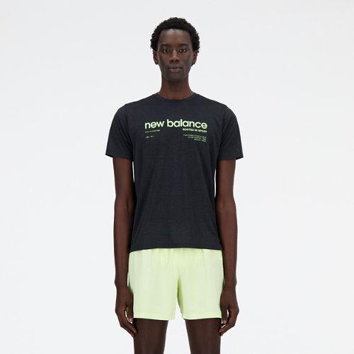 New Balance Homens Athletics Graphic T-Shirt 2 in Preto, Poly Knit, Tamanho S on Productcaster.