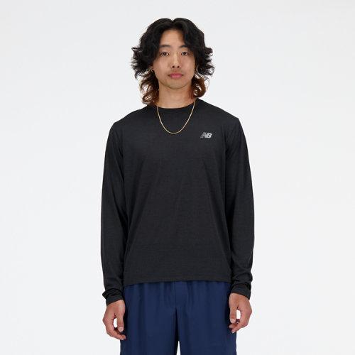 New Balance Homme Athletics Long Sleeve en Black, Poly Knit, Taille M - Chaussures de Running on Productcaster.