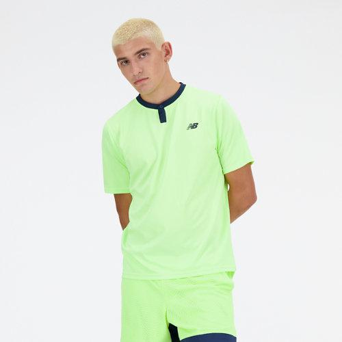 New Balance Homens Tournament Top in Verde, Poly Knit, Tamanho S on Productcaster.